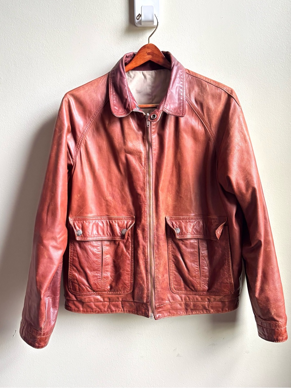 Vintage leather jacket large